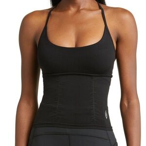 Free People FP Movement Black Shirred Crossback Cami XS/S Active Top NWT